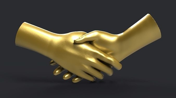 shake hands 3D print model