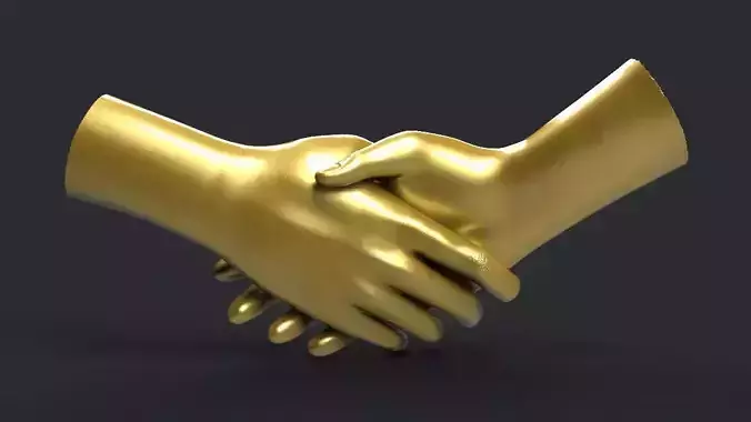 shake hands 3D print model