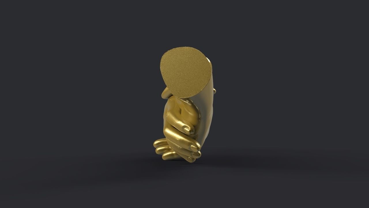 Shake hands 3D print model_3