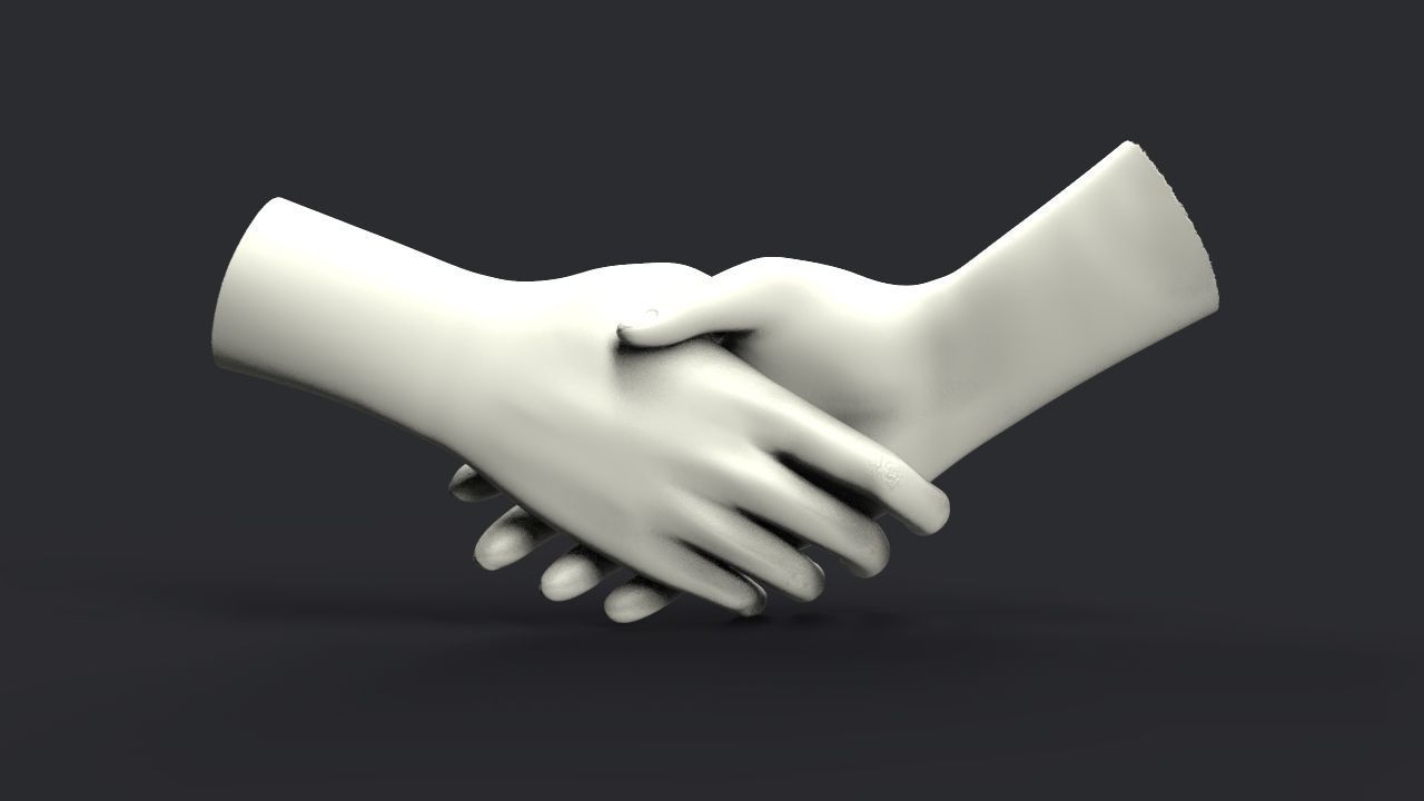 Shake hands 3D print model_8