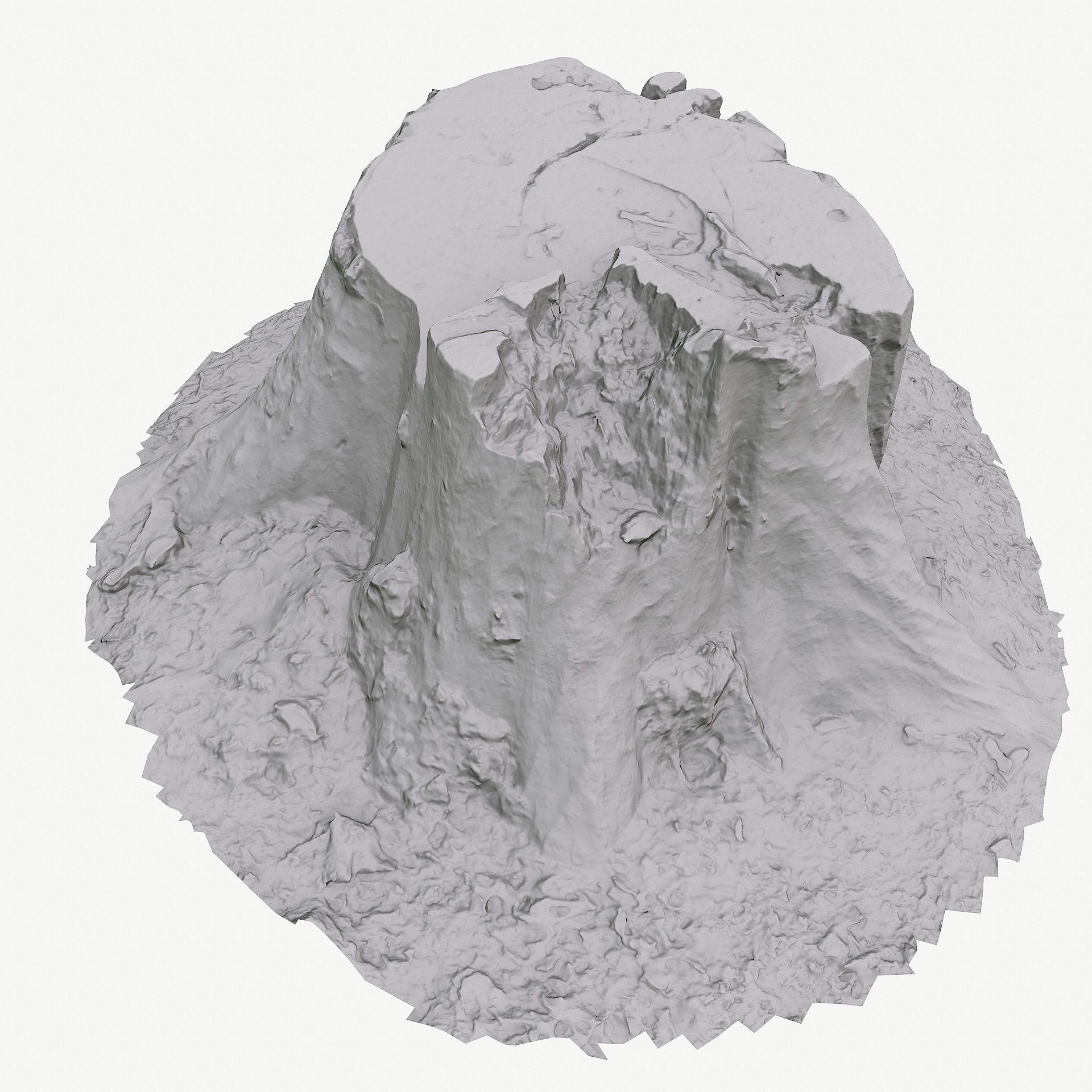 3d scan BPR tree stump 05 Low-poly 3D model_10