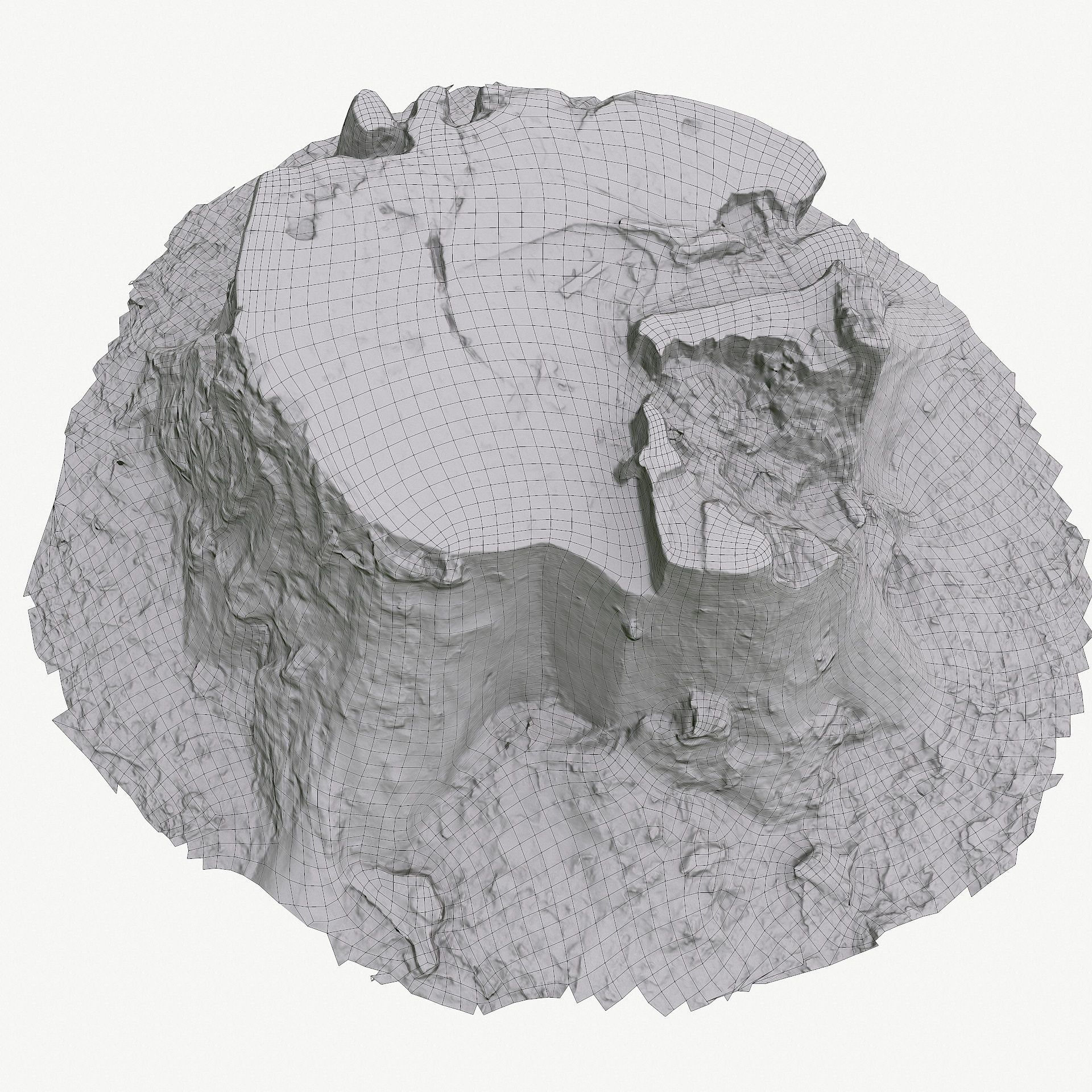 3d scan BPR tree stump 05 Low-poly 3D model_17