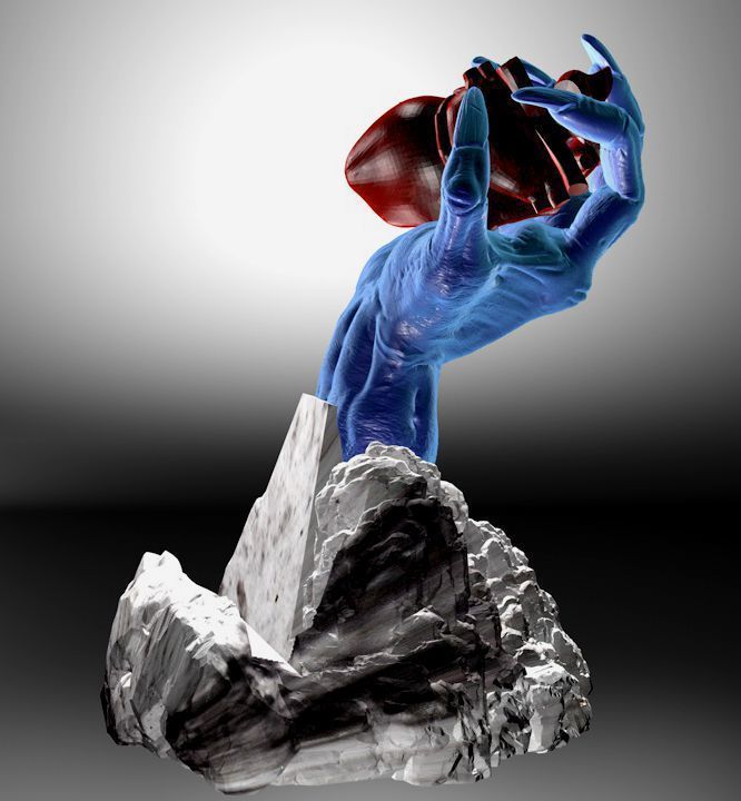 Heart in its claws 3D print model_1