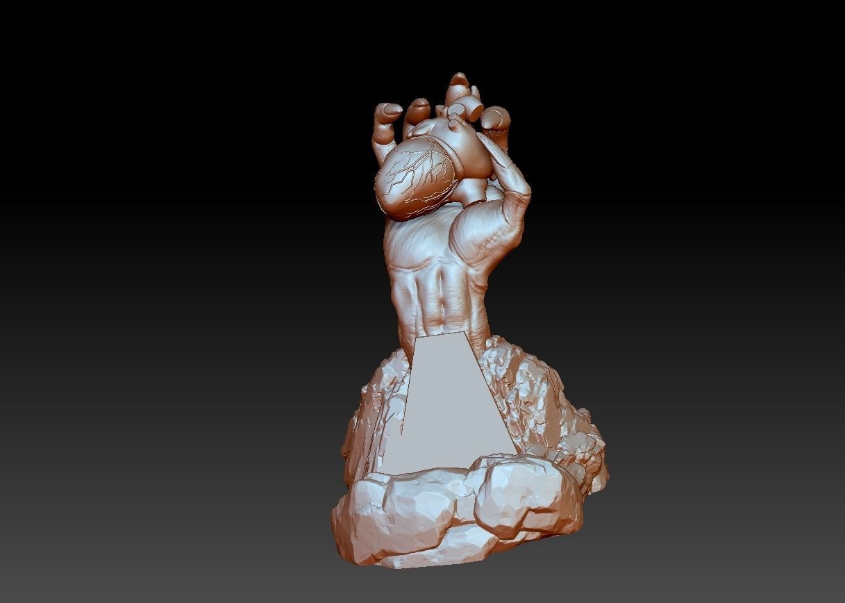 Heart in its claws 3D print model_29