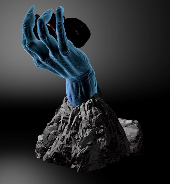 Heart in its claws 3D print model_6