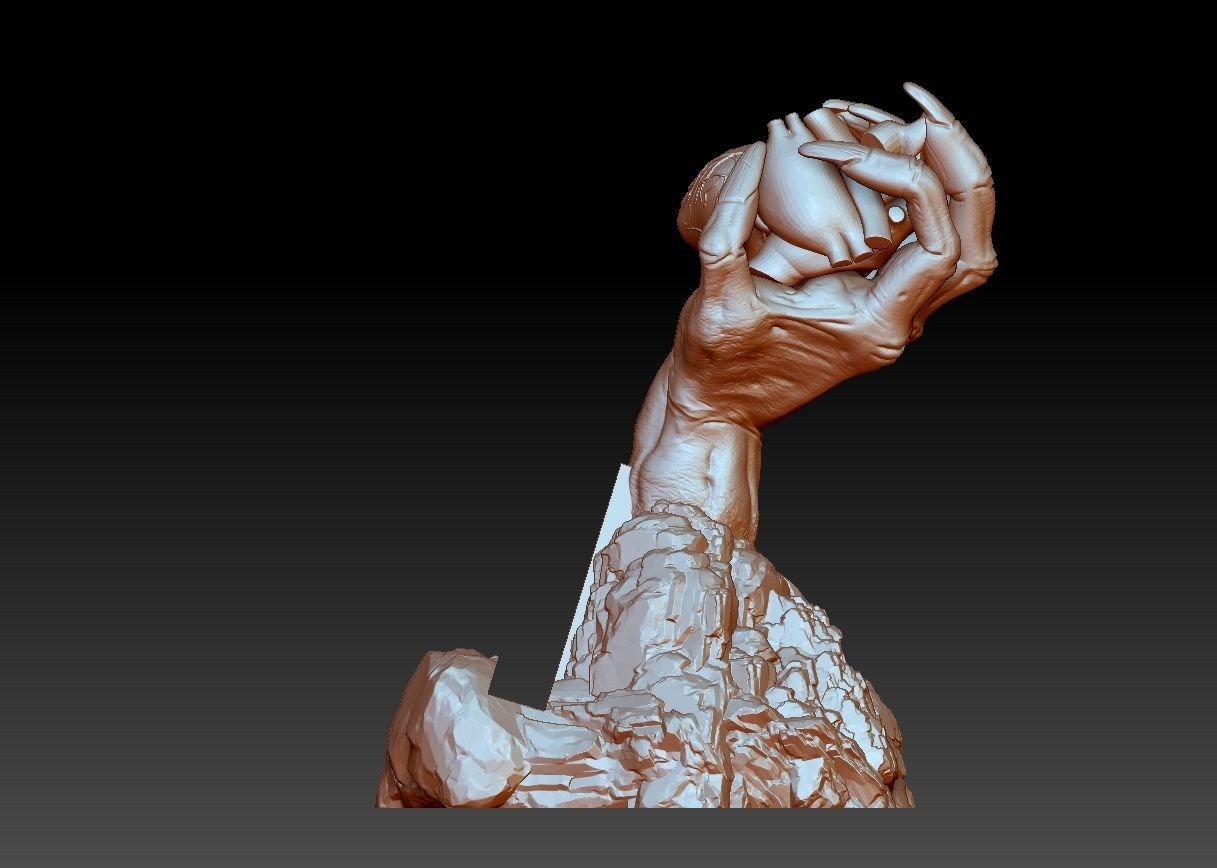 Heart in its claws 3D print model_24