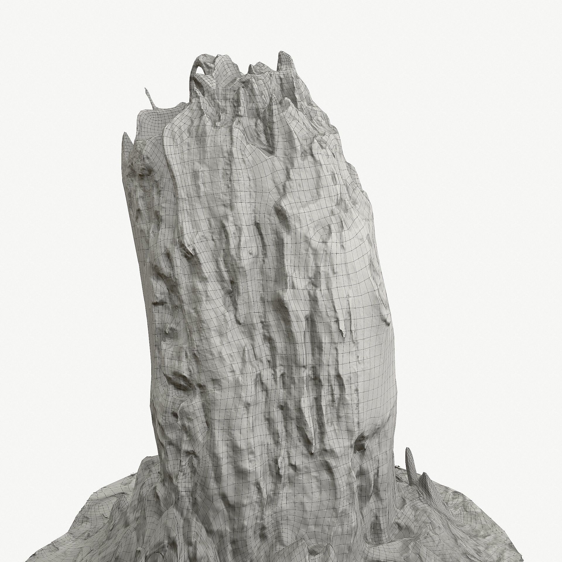 3d scan BPR tree stump 09 Low-poly 3D model_23