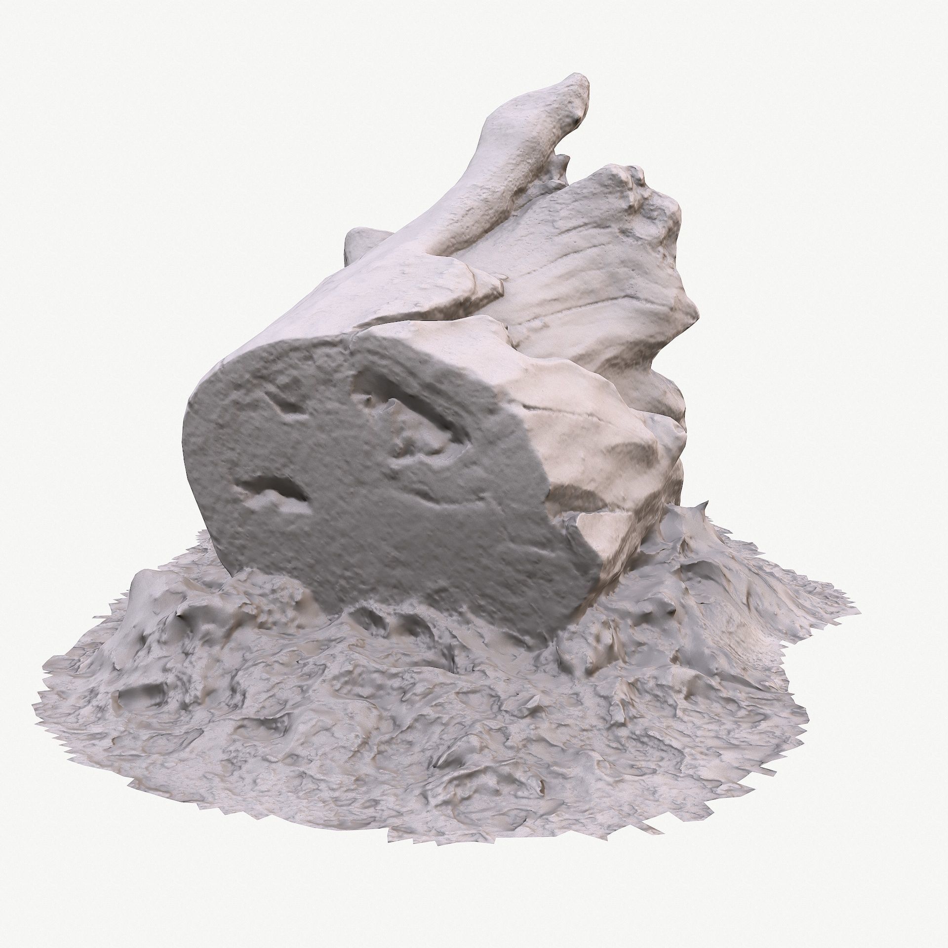 3d scan BPR tree stump 10 Low-poly 3D model_15