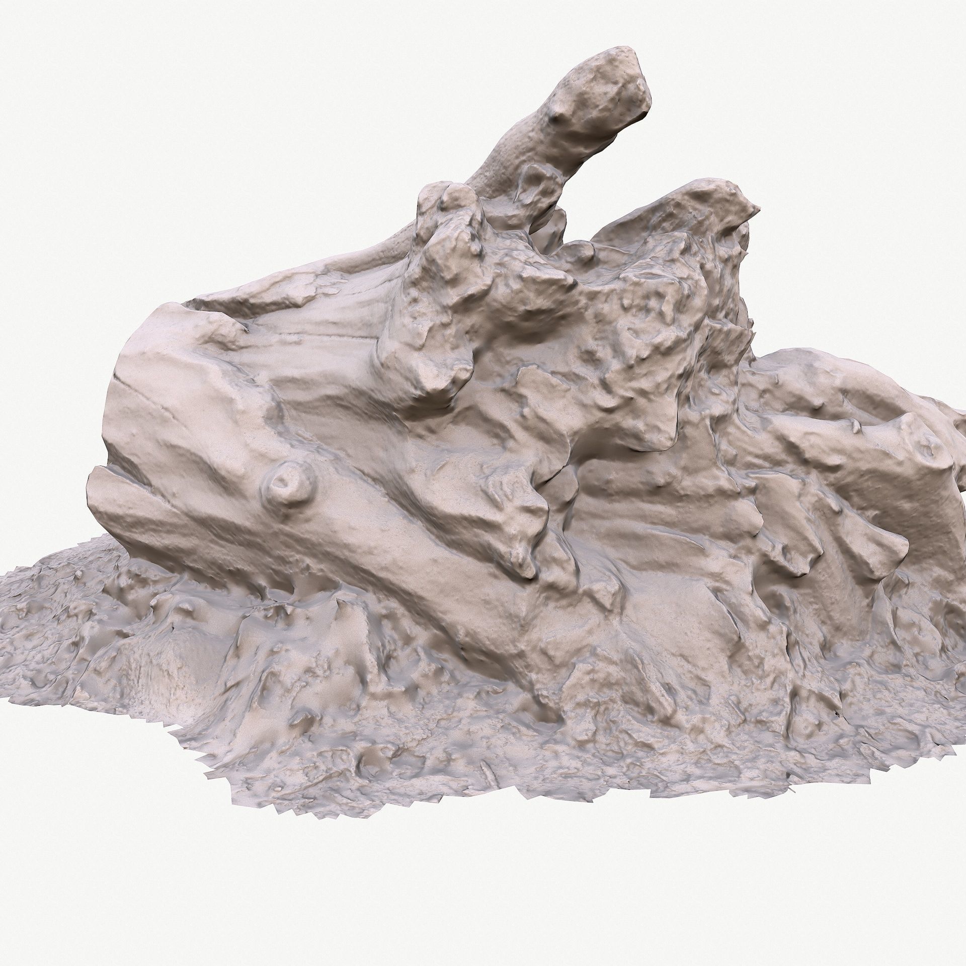 3d scan BPR tree stump 10 Low-poly 3D model_17