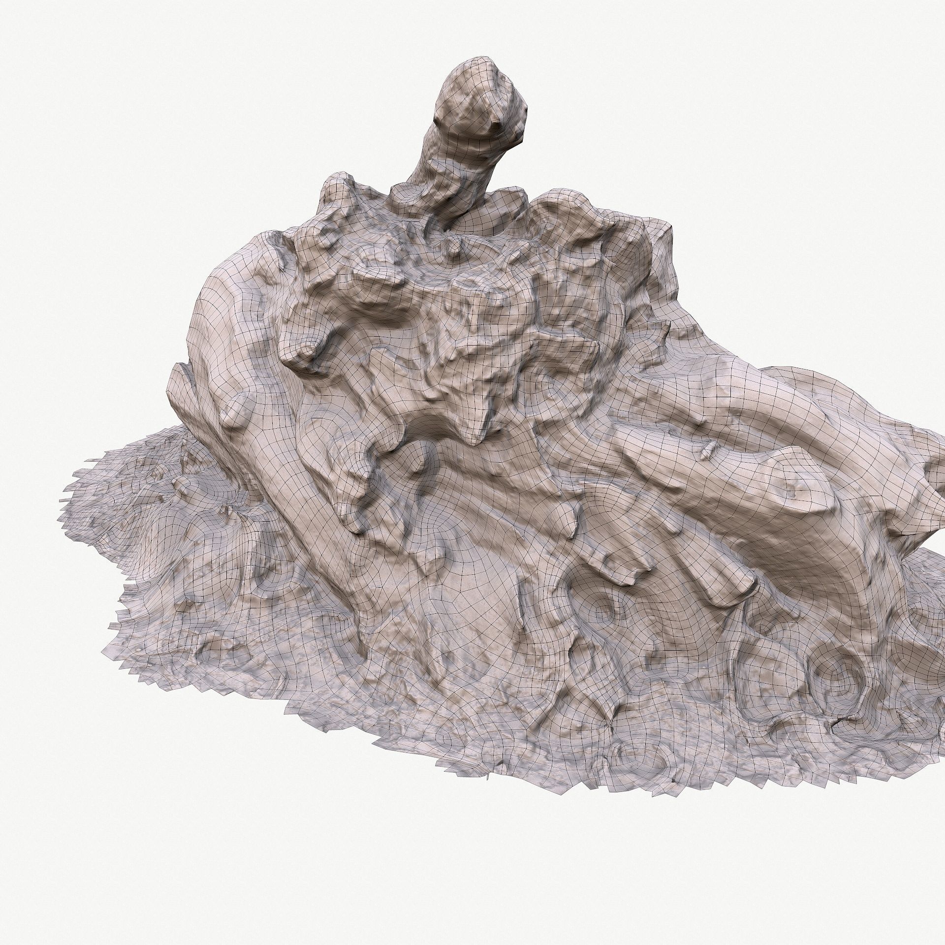 3d scan BPR tree stump 10 Low-poly 3D model_24