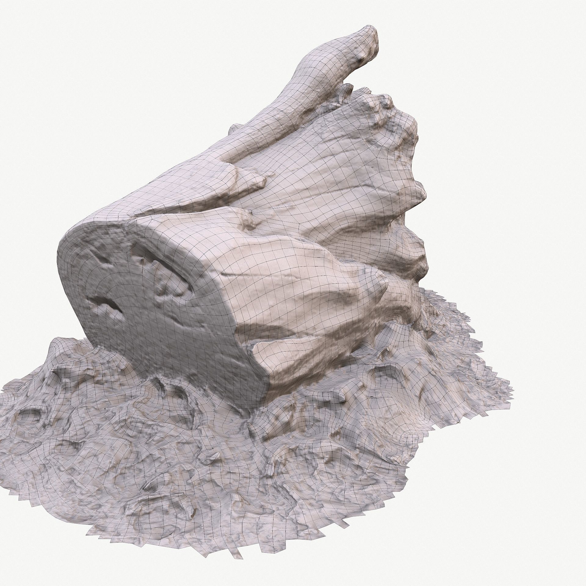 3d scan BPR tree stump 10 Low-poly 3D model_22