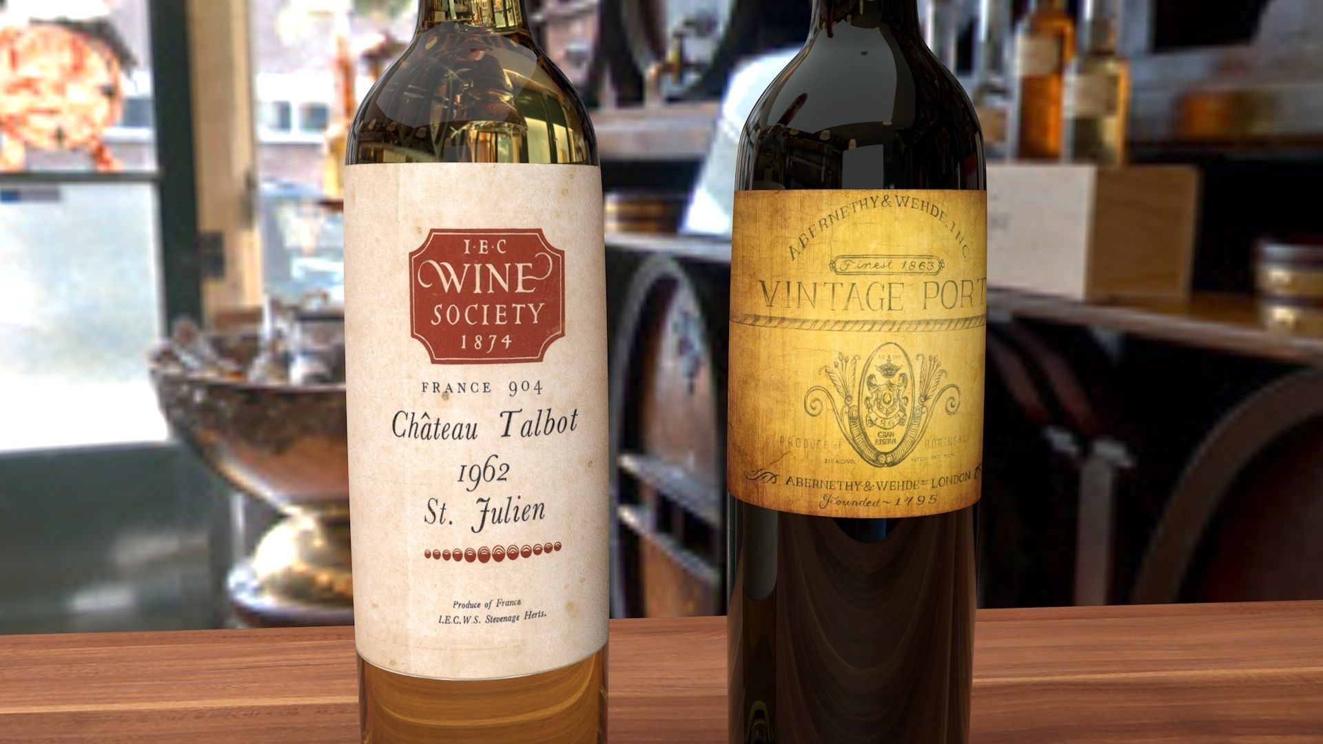 Luxury Wine Bottle   3D Model Low-poly 3D model_1