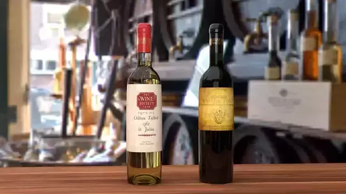 Luxury Wine Bottle   3D Model