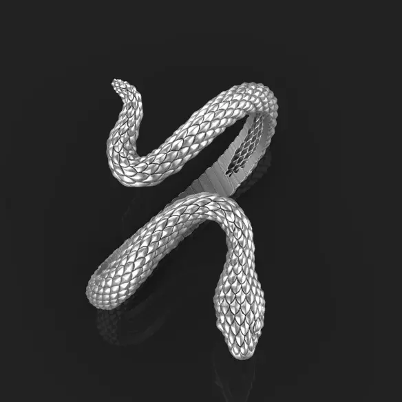 snake ring Silver Gold  Print 3D print model_0