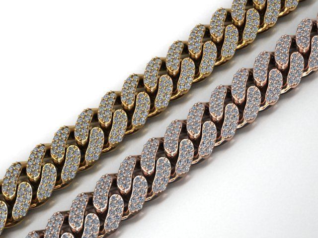 7MM MIAMI CUBAN LINK CHAIN FOR  NECKLACE OR BRACELET 3D print model_3