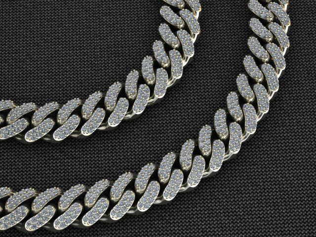 7MM MIAMI CUBAN LINK CHAIN FOR  NECKLACE OR BRACELET 3D print model_1