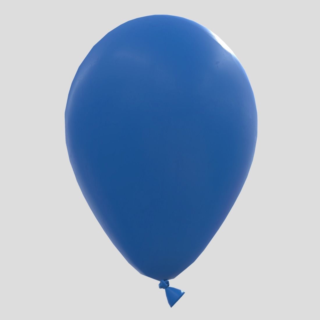 Balloon 3 with happy birthday written Low-poly 3D model_8