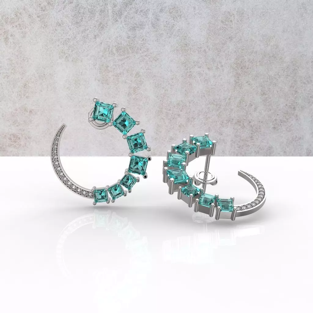 Elegant and sophisticated earrings 3D print model