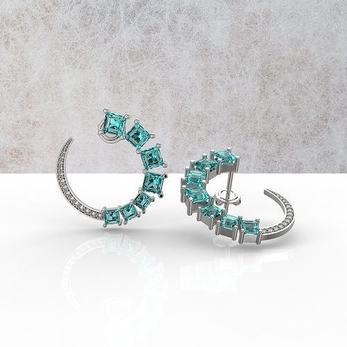 Elegant and sophisticated earrings 3D print model