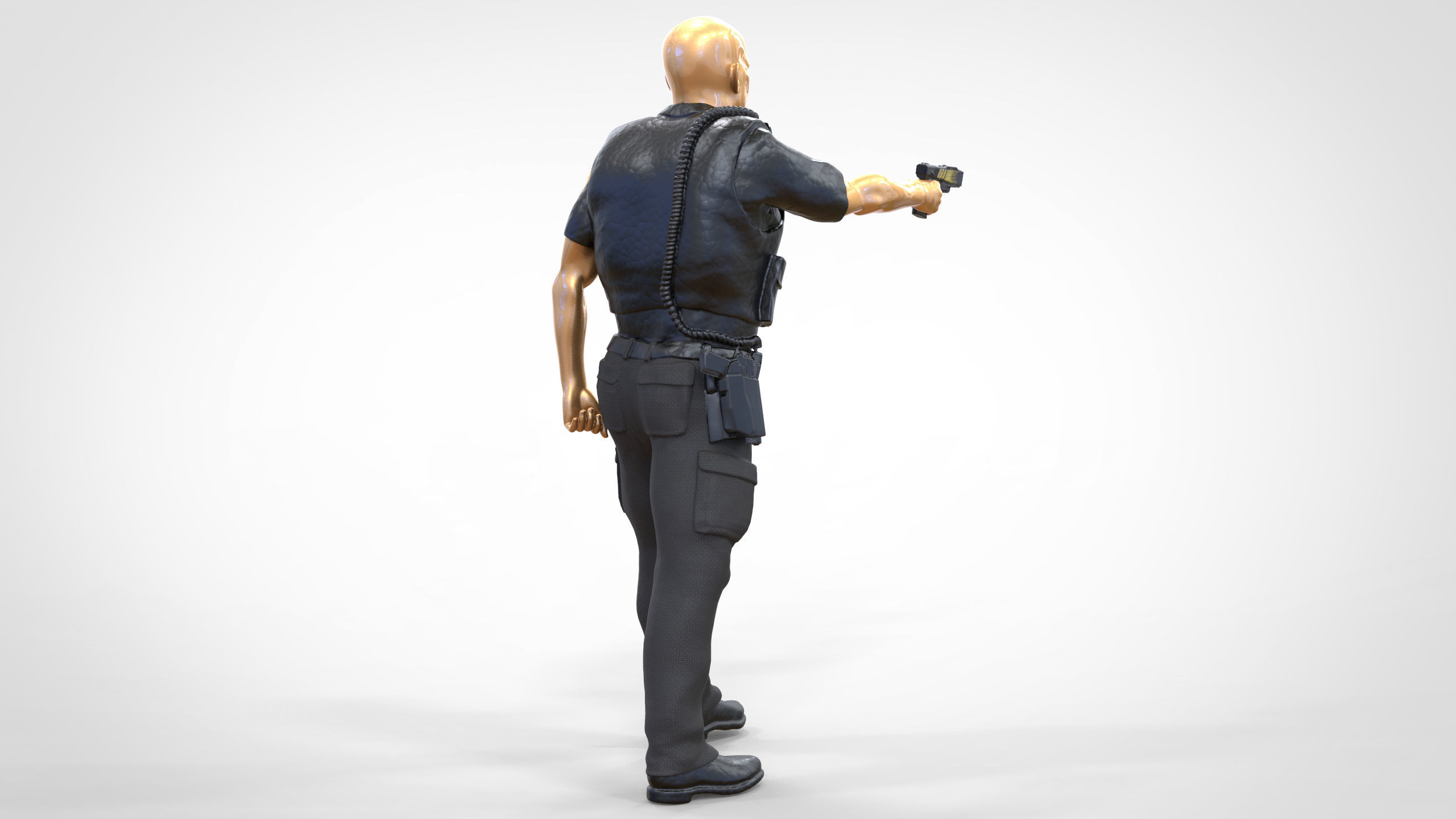 N2 American Police Officer Miniature 3D print model_11