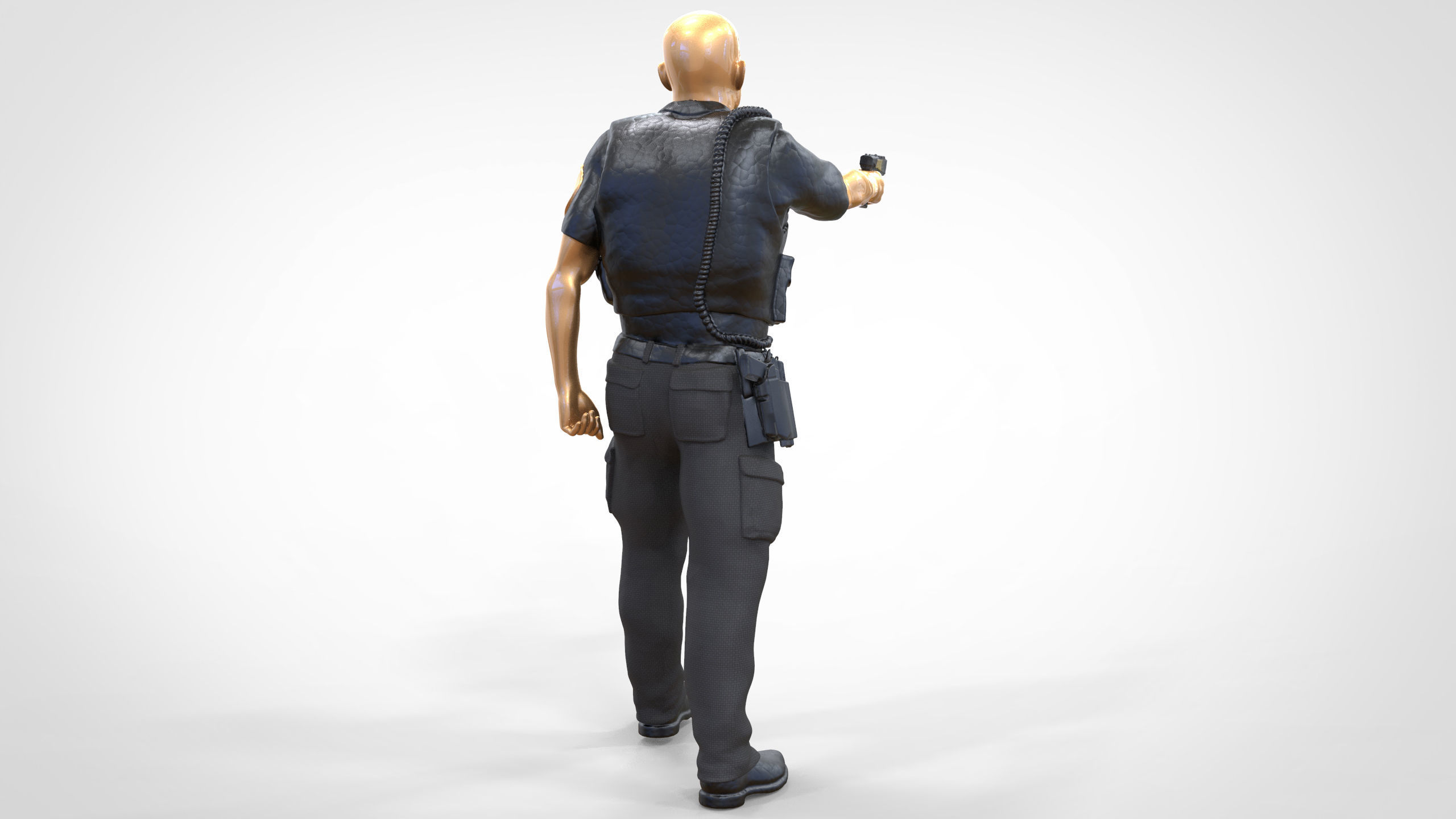 N2 American Police Officer Miniature 3D print model_10