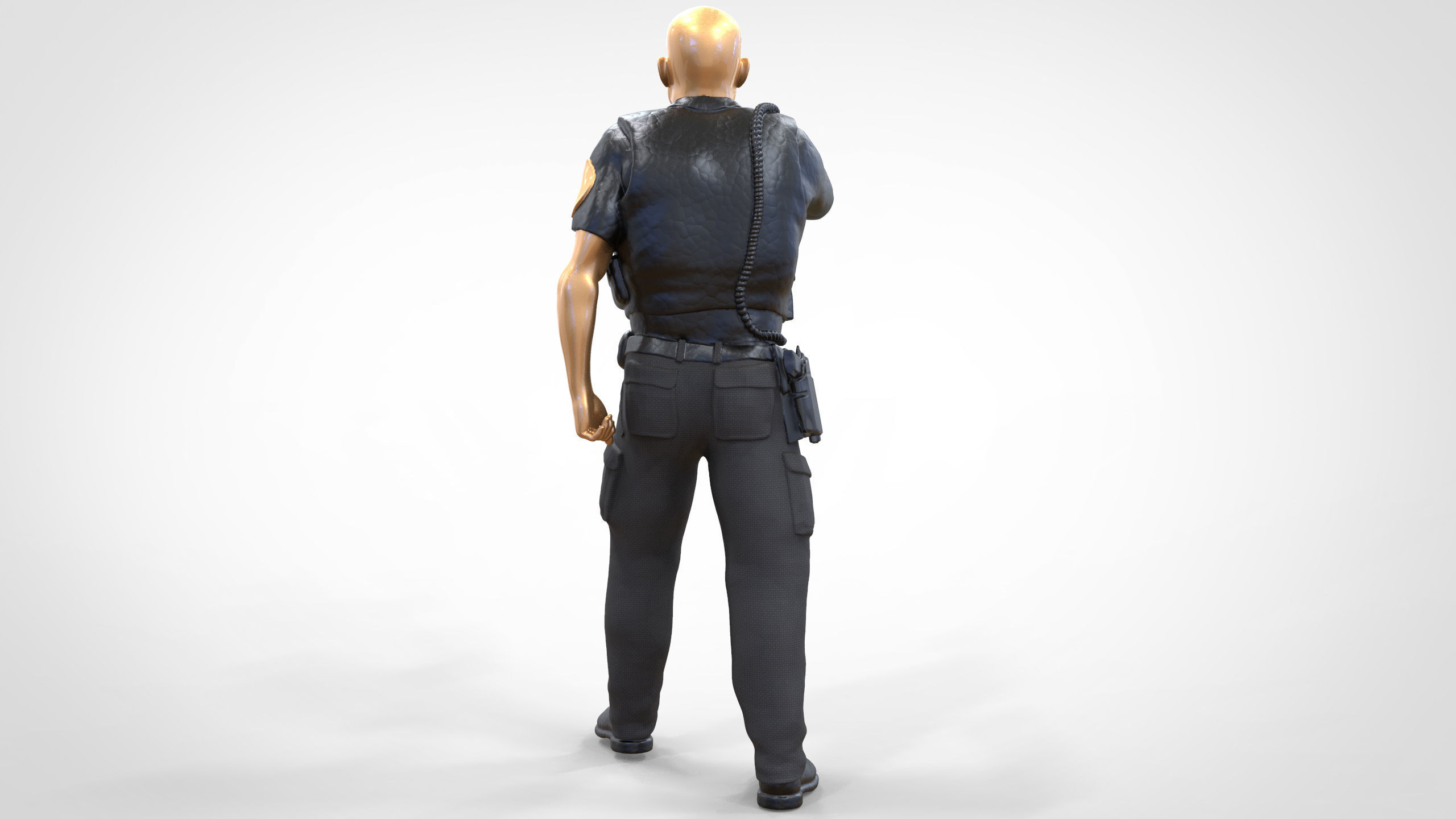 N2 American Police Officer Miniature 3D print model_9