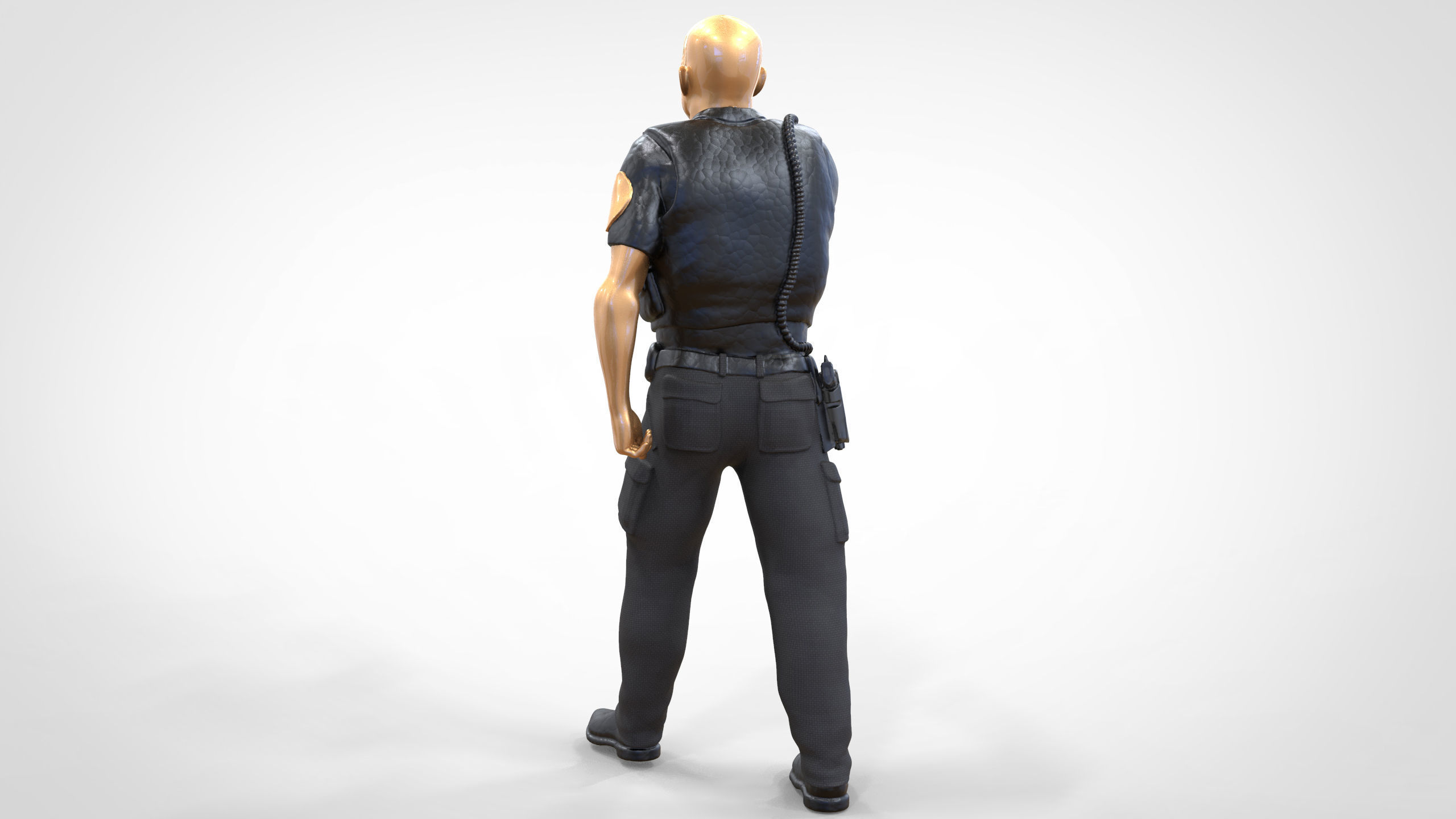 N2 American Police Officer Miniature 3D print model_8