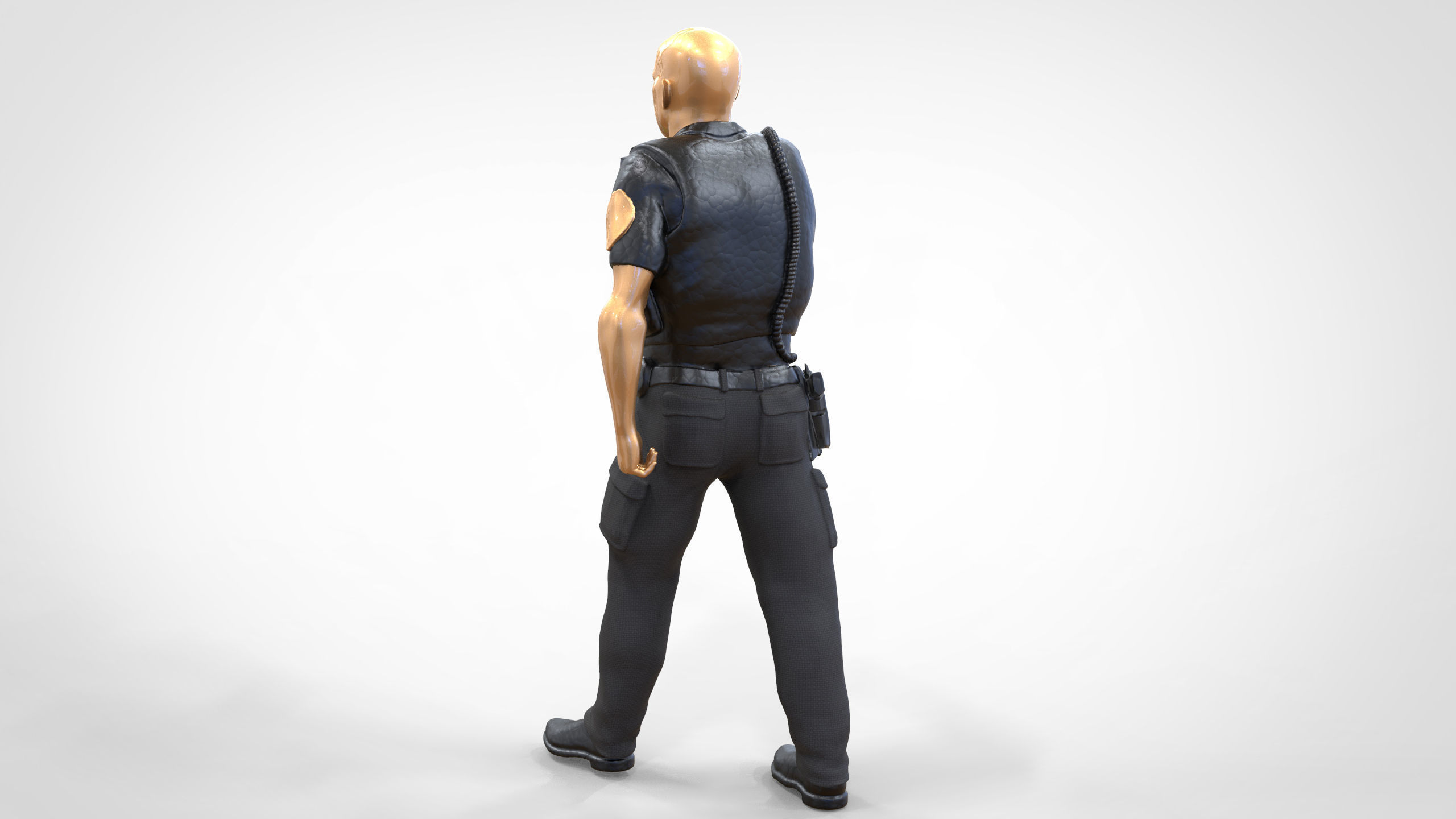 N2 American Police Officer Miniature 3D print model_7