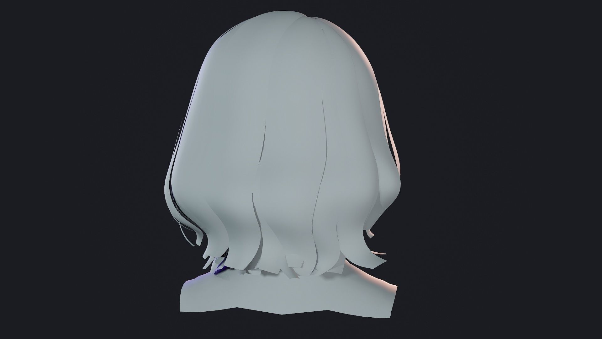 Character - Real Time Female Short Hair 01 Low-poly 3D model_14