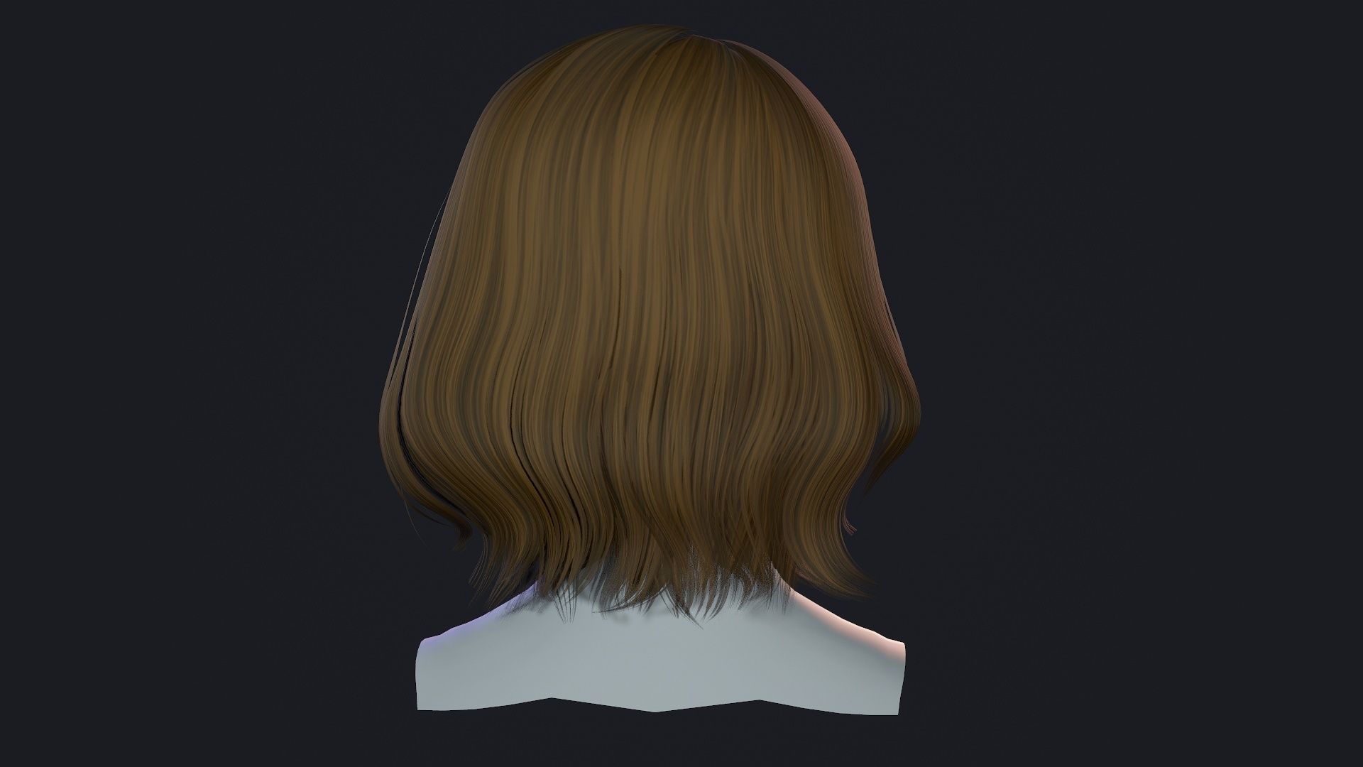 Character - Real Time Female Short Hair 01 Low-poly 3D model_6