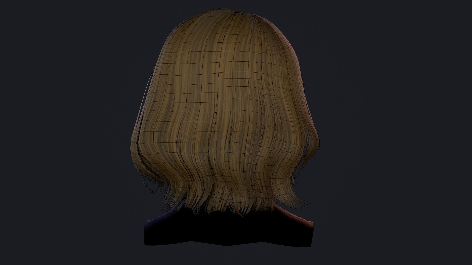 Character - Real Time Female Short Hair 01 Low-poly 3D model_22