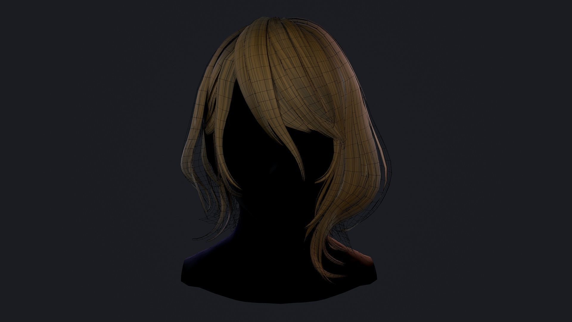 Character - Real Time Female Short Hair 01 Low-poly 3D model_18