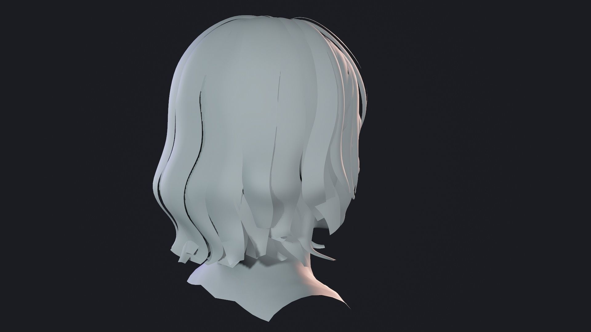 Character - Real Time Female Short Hair 01 Low-poly 3D model_13