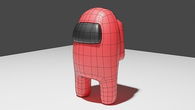 Among Us low poly chracter rigged Low-poly 3D model