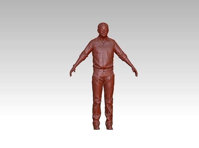Realistic man 3D print model