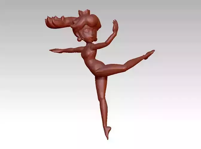 Dancing cartoon cute girl