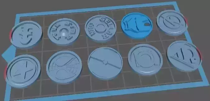 Collection of 10 x 1 pound trolley coins