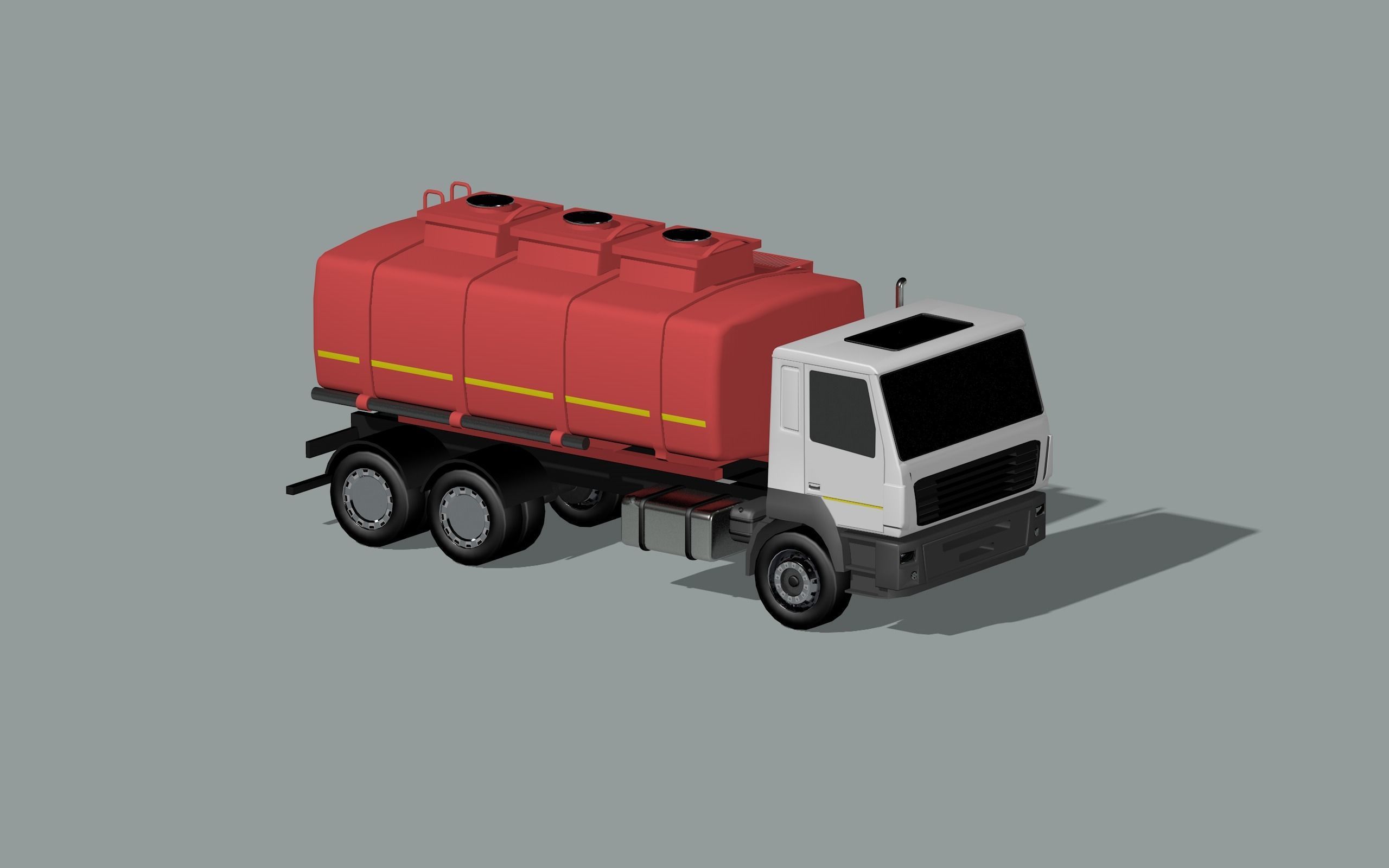tank truck MAZ  Low-poly 3D model_4