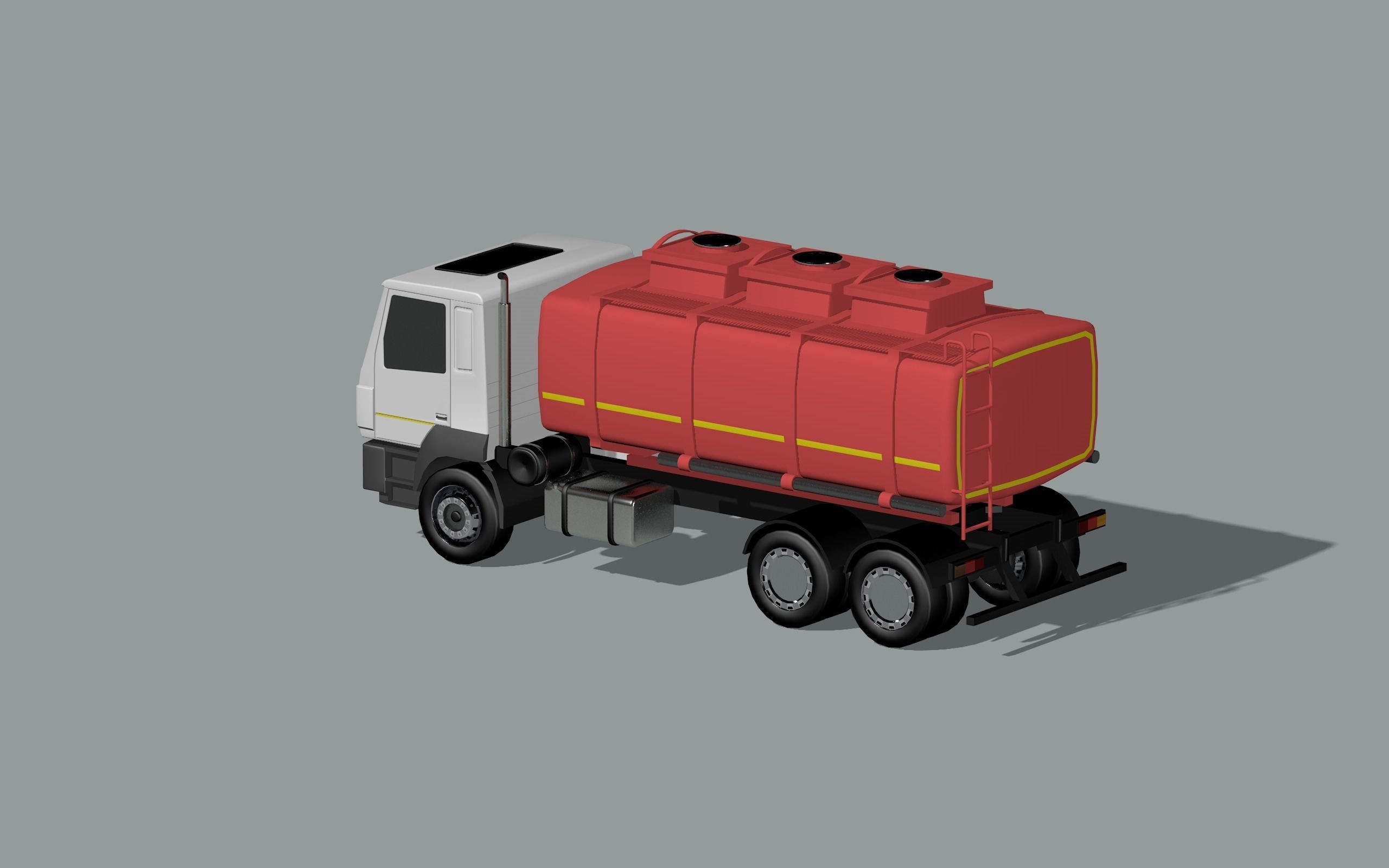 tank truck MAZ  Low-poly 3D model_7