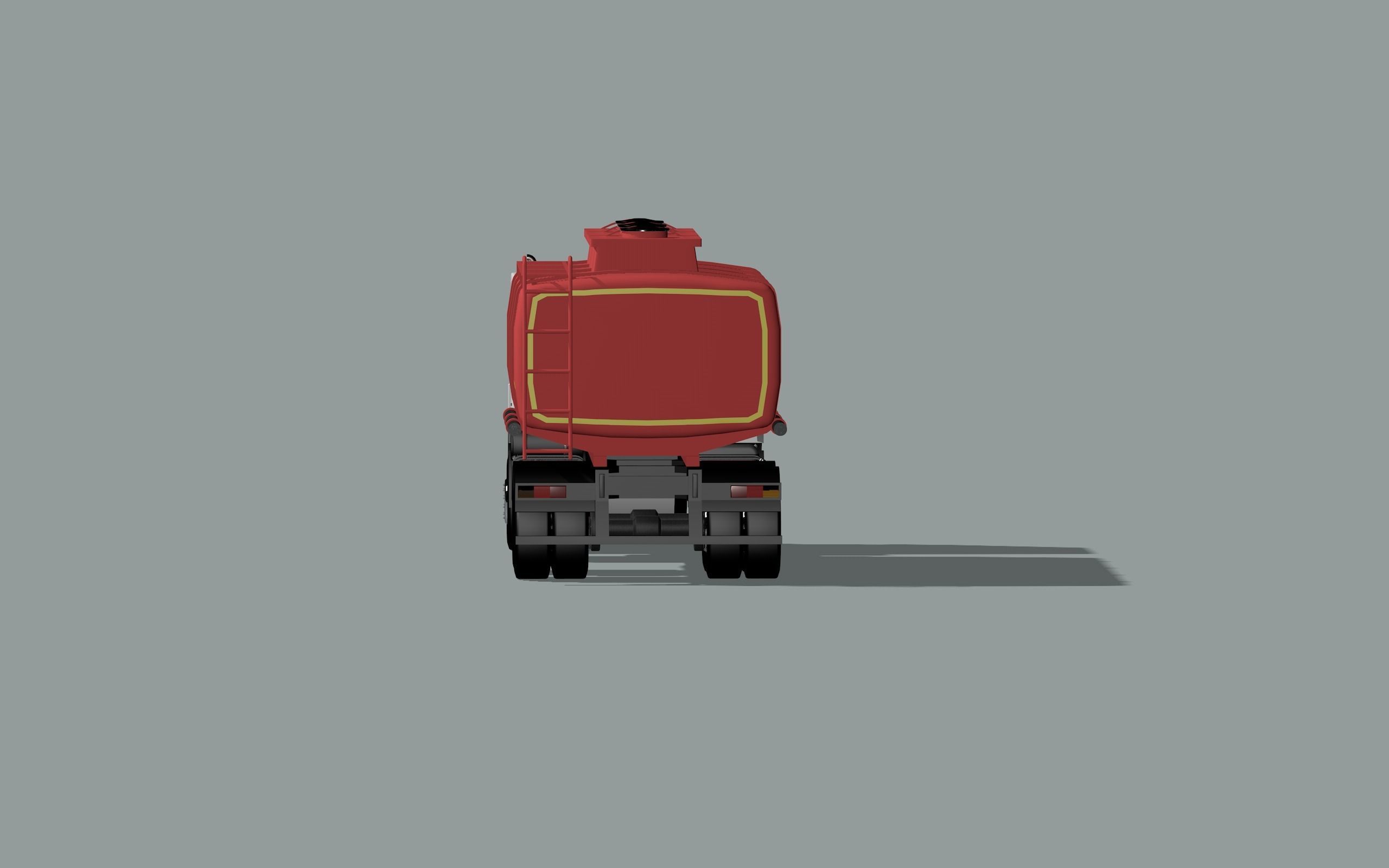 tank truck MAZ  Low-poly 3D model_8