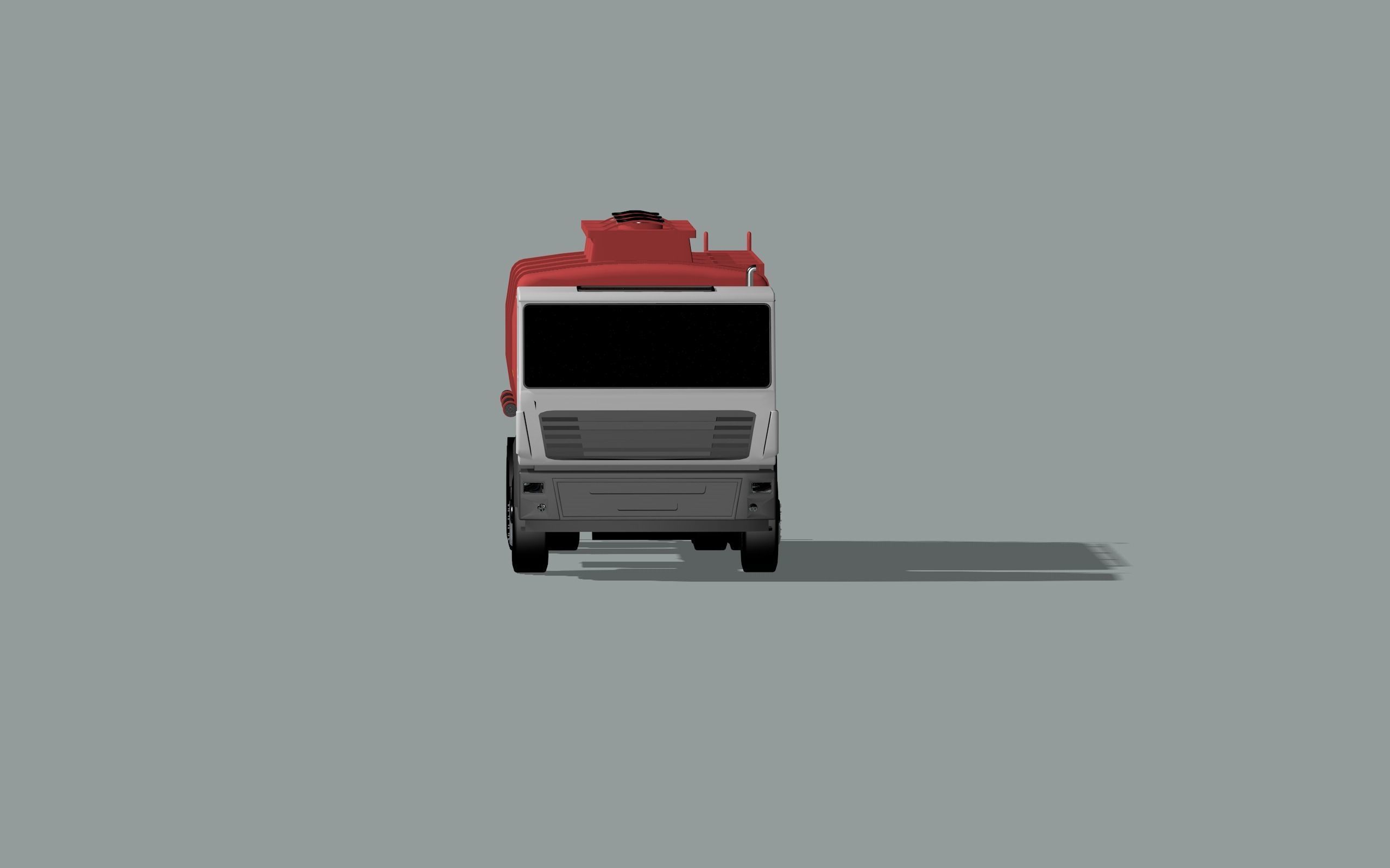 tank truck MAZ  Low-poly 3D model_5