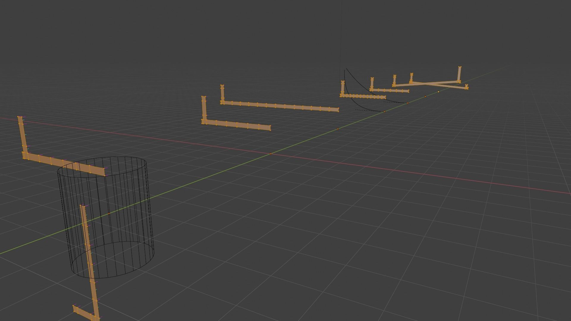 Water pipes and fittings Low-poly 3D model_8