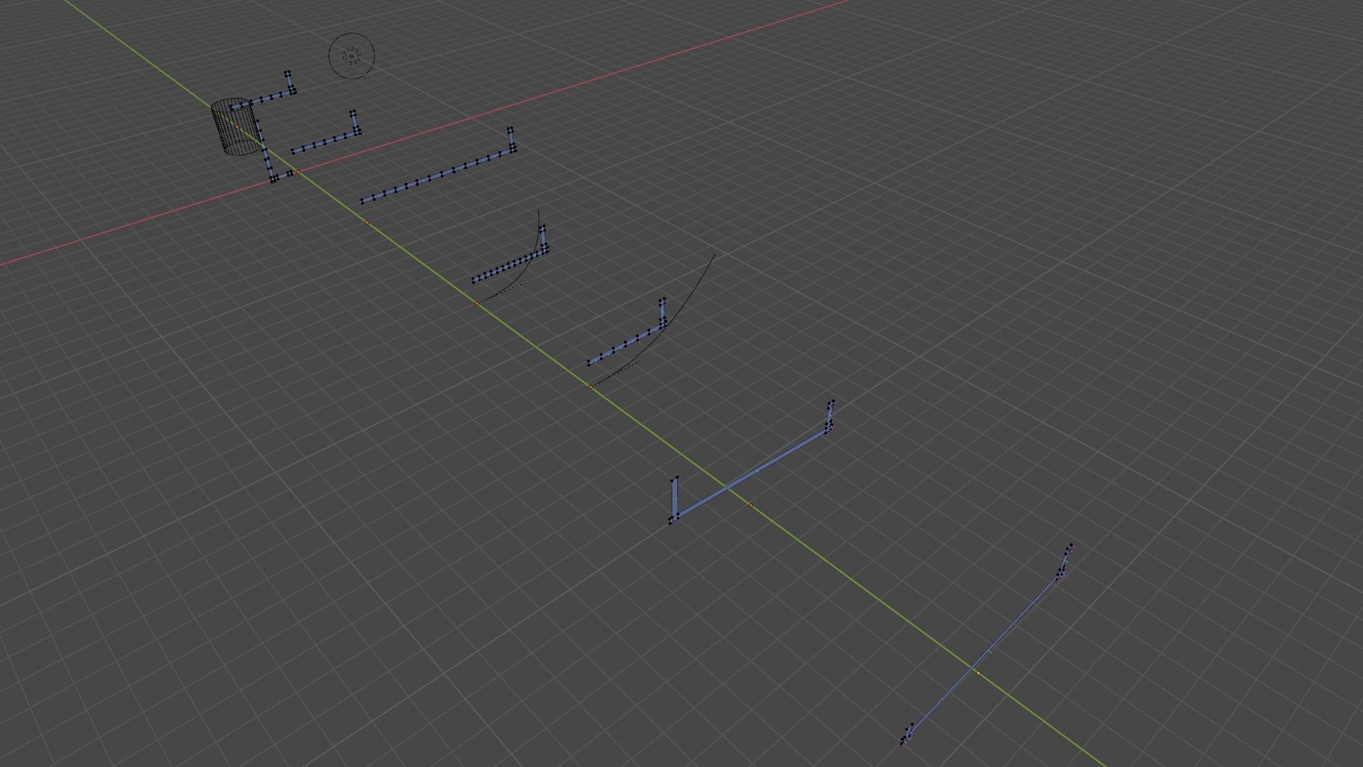 Water pipes and fittings Low-poly 3D model_7