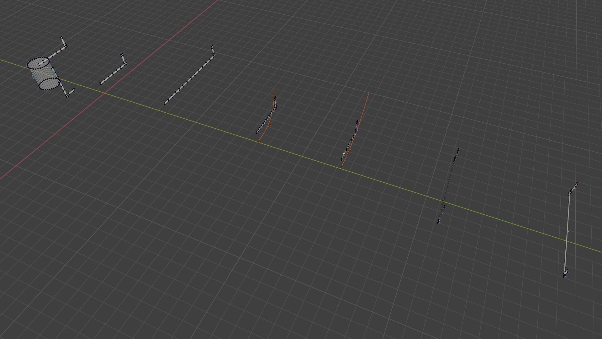 Water pipes and fittings Low-poly 3D model_6