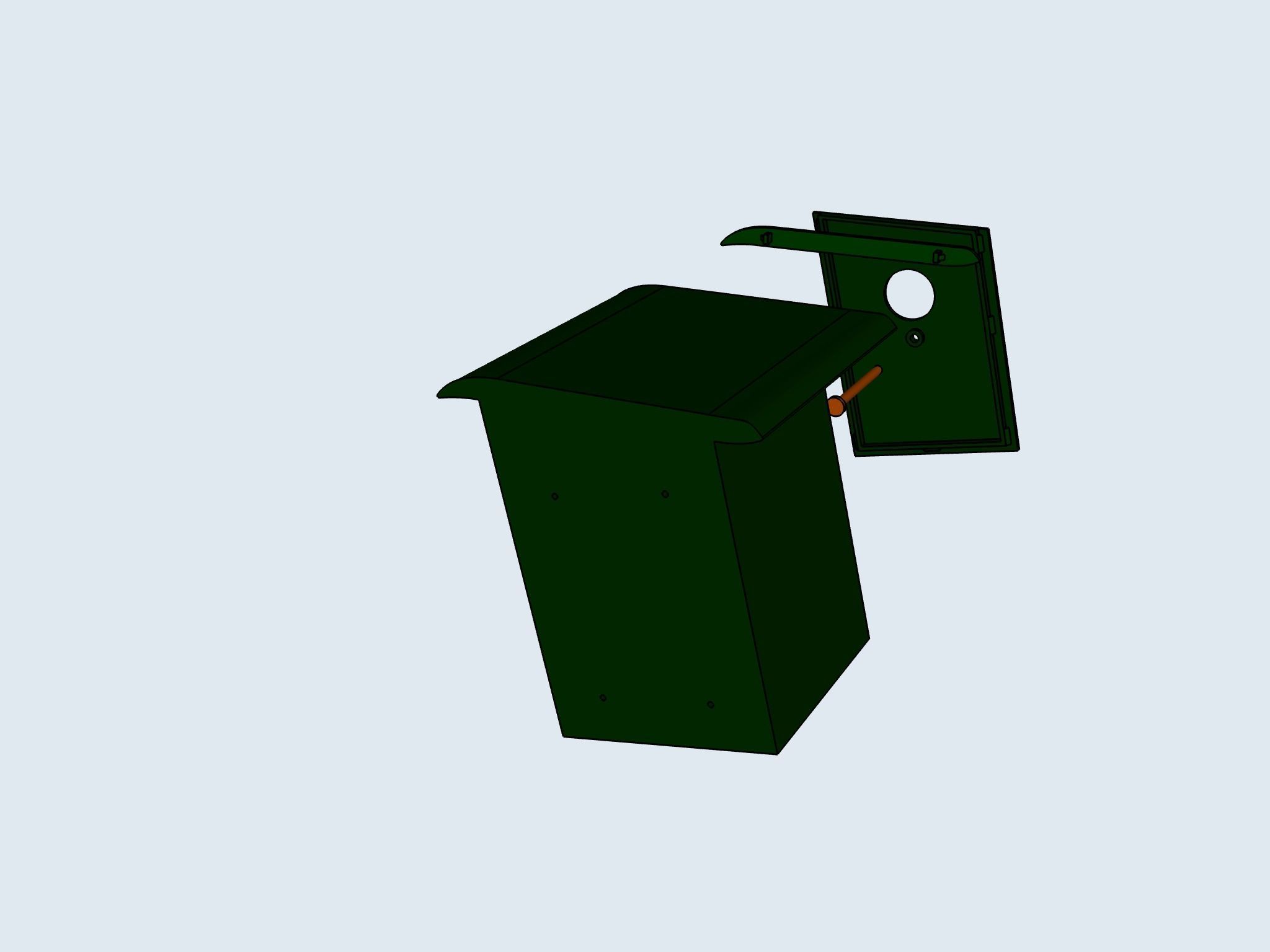 Sparrow house Birdbox 3D print model_2