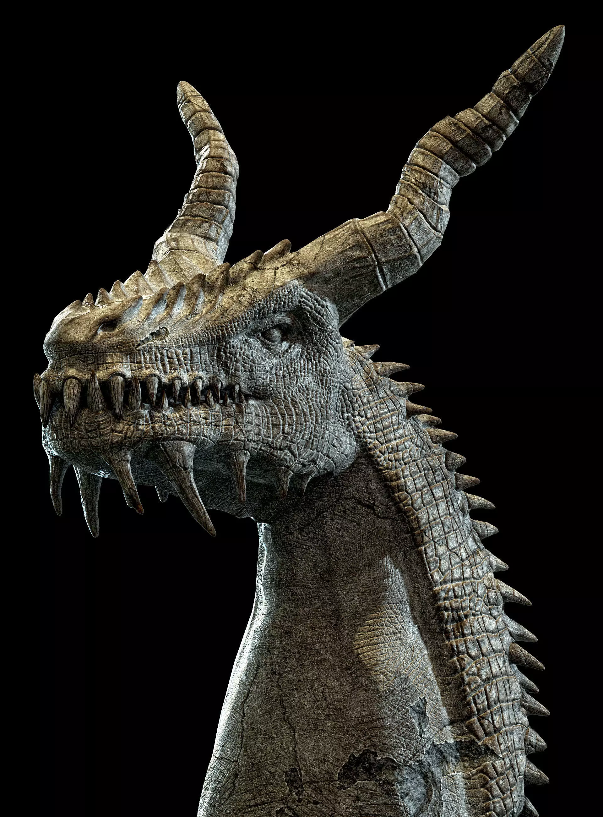 Game-Ready Dragon Statue Low-poly 3D model