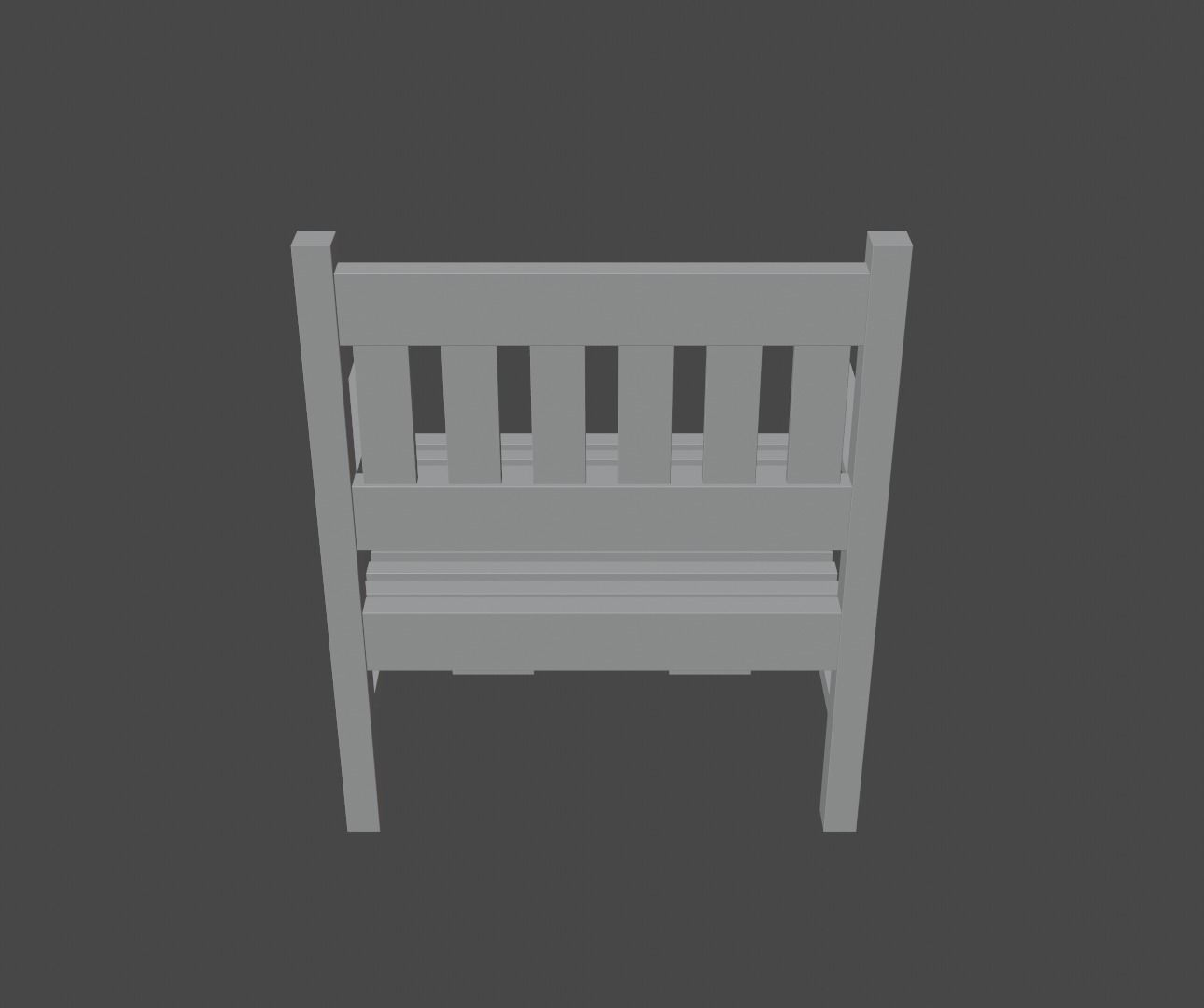 Terrace Wooden Chair Low-poly 3D model_17