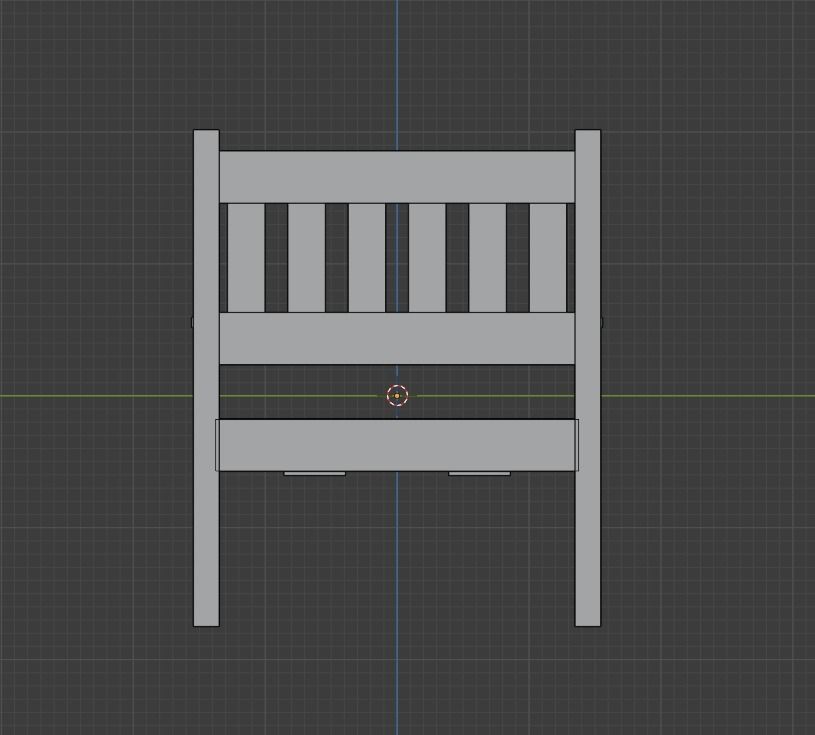 Terrace Wooden Chair Low-poly 3D model_24