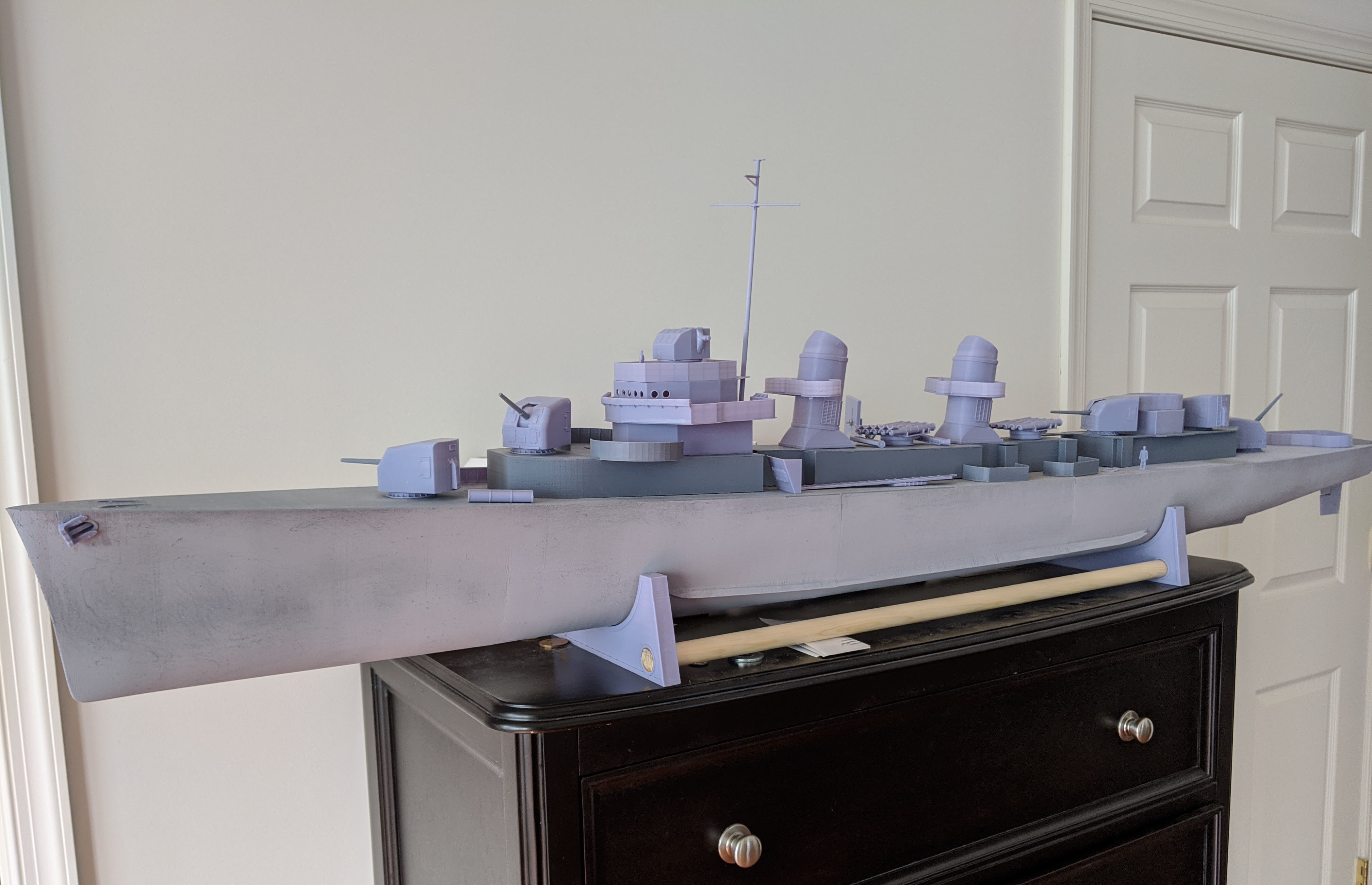 1 72 Fletcher Class Destroyer RC Model Ship Instructions free 3D model