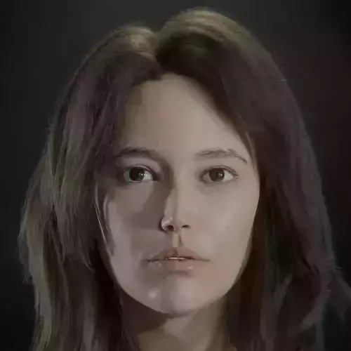 Digital Headshot - Summer Low-poly 3D model